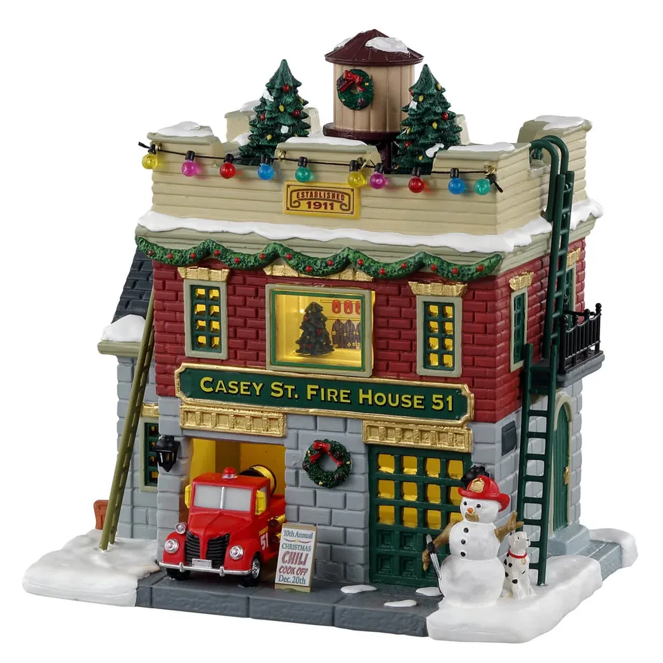 lemax-casey-st-firehouse-51-b-timent-jukebox-junction image 1