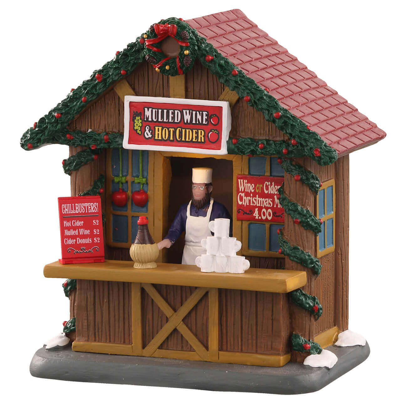 lemax-mulled-wine-and-ciders-stand-miniature-caddington image 1