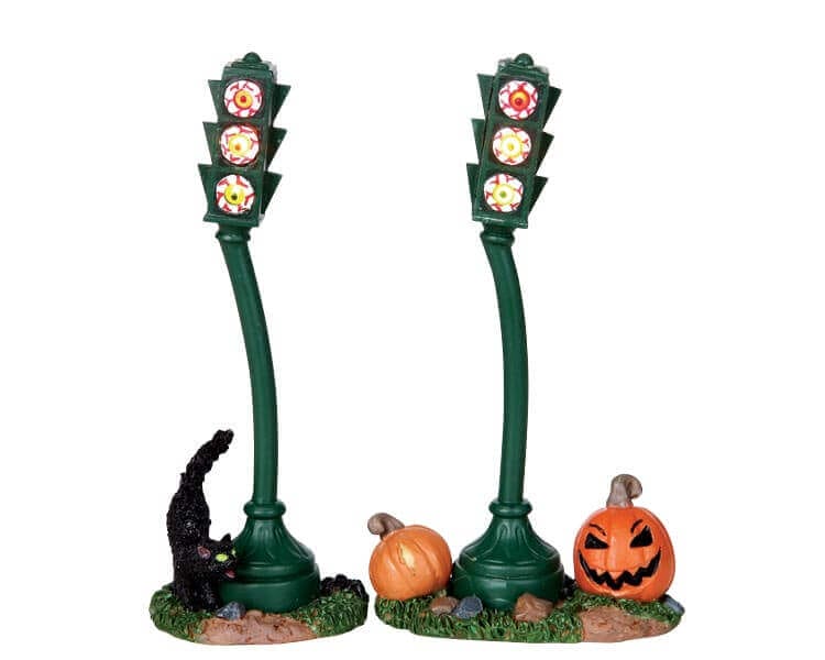 lemax-spooky-traffic-light-accessoire-lumineux-spooky-town-halloween image 1
