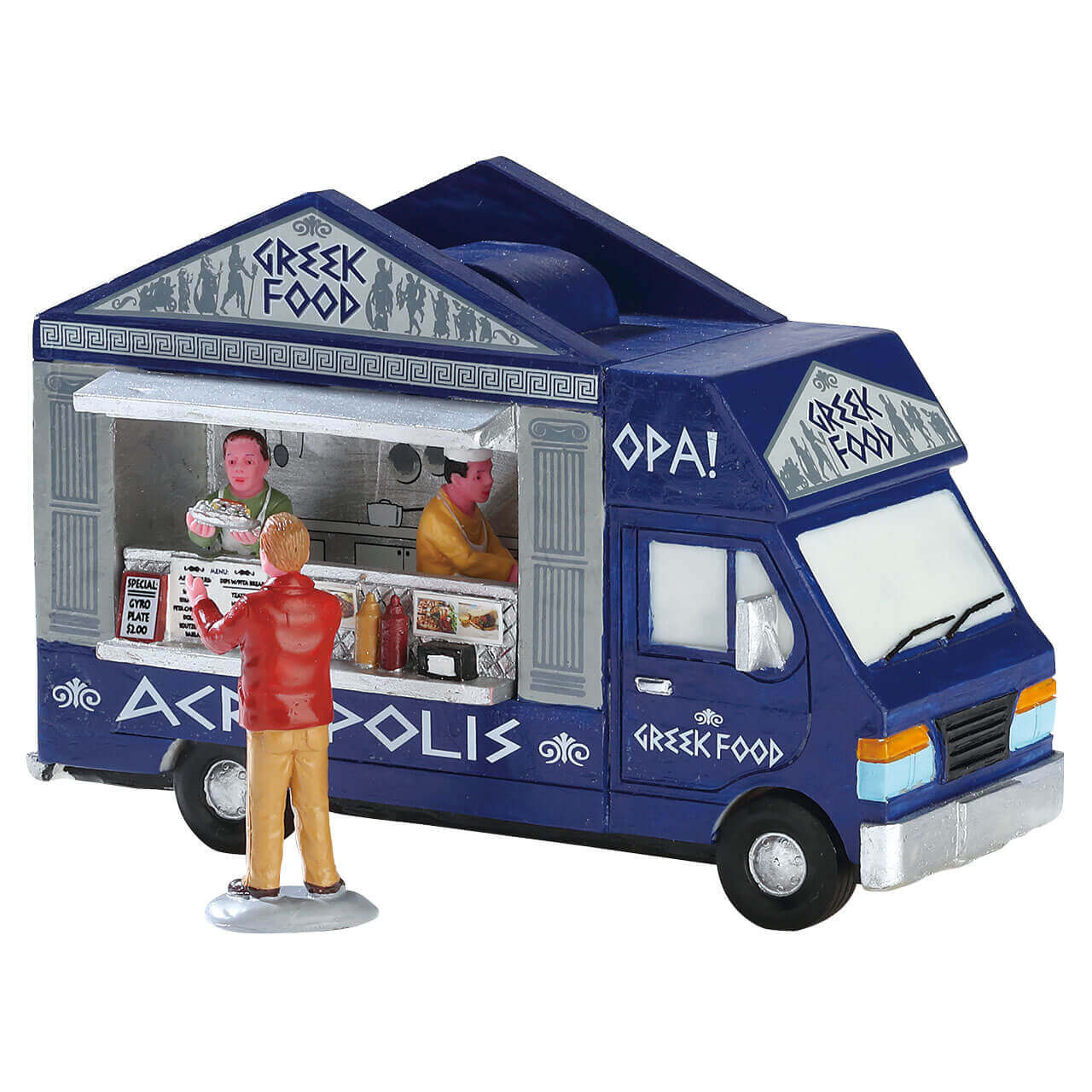 lemax-greek-food-truck-set-of-2-boutique-miniature-rue-gourmande image 1