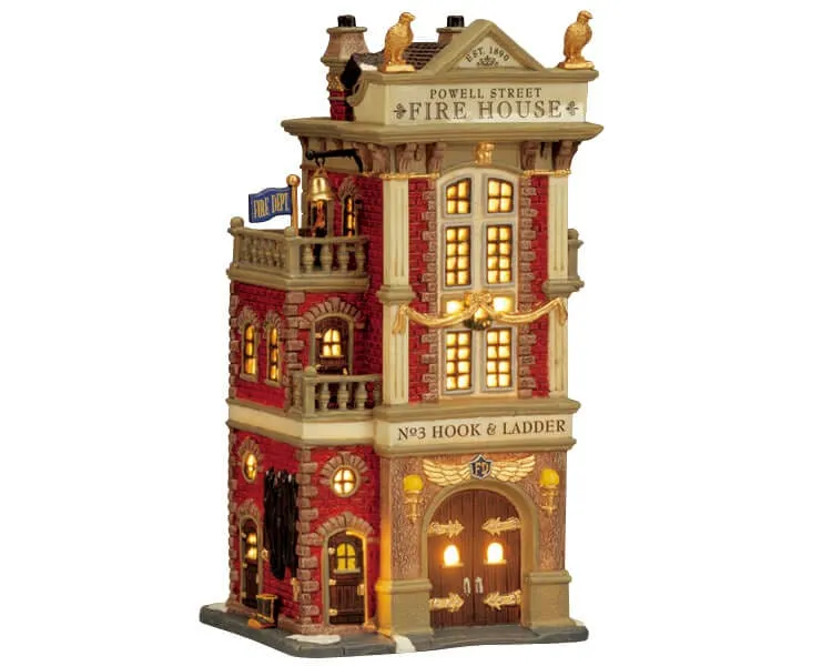 lemax-powell-st-fire-house-caserne-de-pompiers-miniature image 1