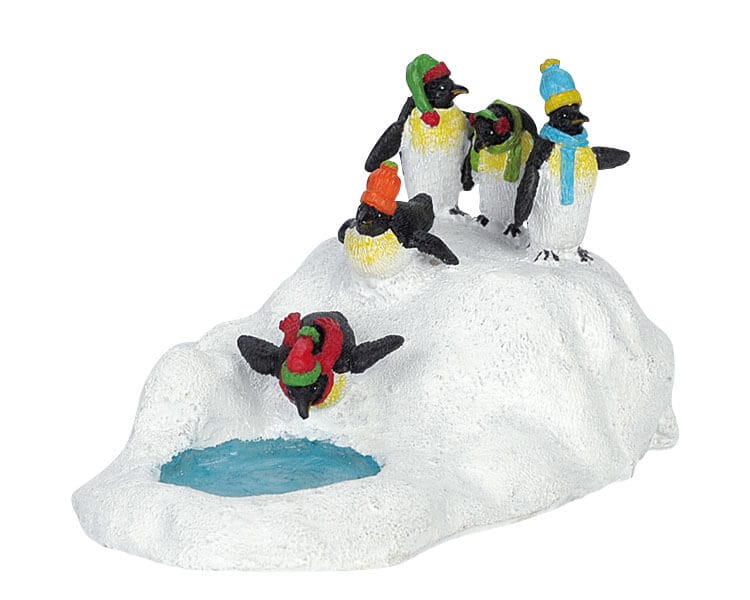 lemax-penguin-frolic-figurine-village-de-no-l-pingouins image 1