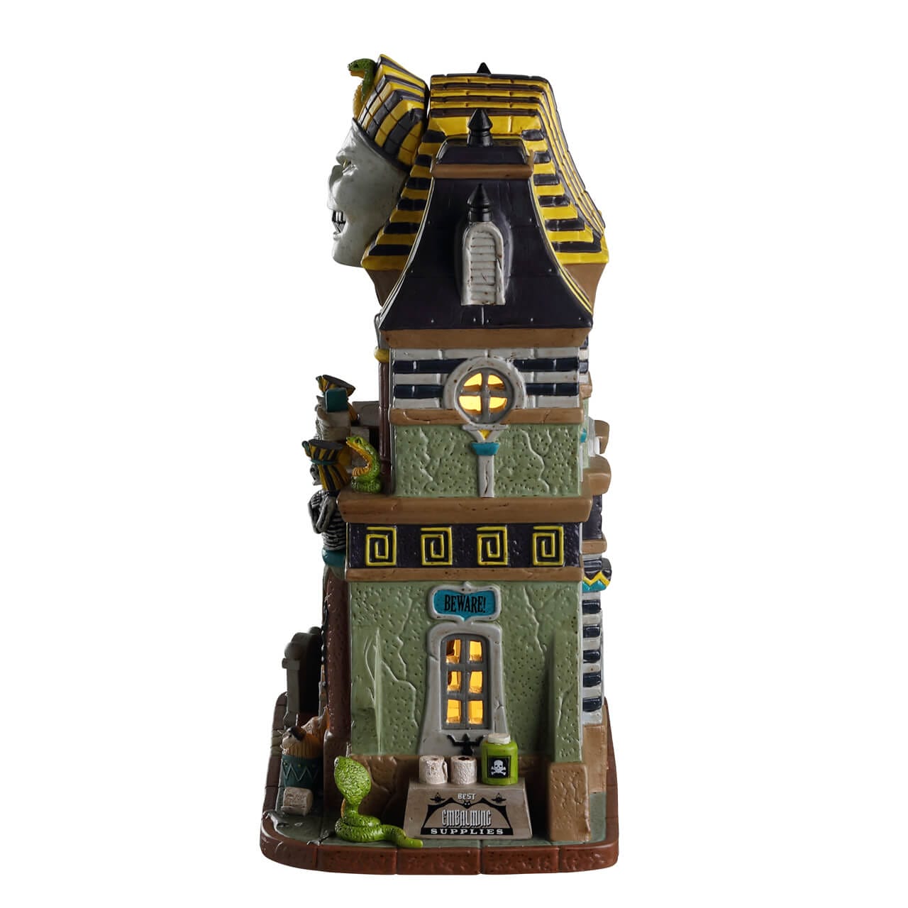 lemax-spooky-town-that-s-a-wrap-mummy-mortuary-b-timent-miniature-lumineux image 3