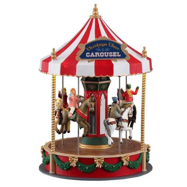 lemax-christmas-cheer-carousel-man-ge-miniature-lumineux-caddington image 1