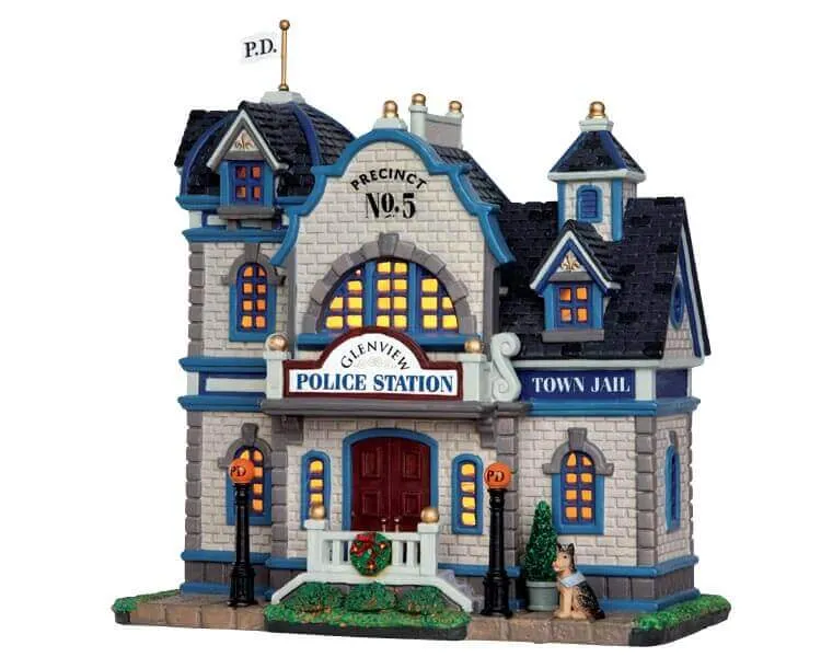 lemax-glenview-police-station-b-timent-miniature-de-collection image 1