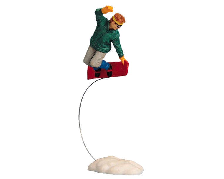 lemax-radical-snowboarder-figurine-village-d-hiver-snowboard-acrobatique image 2