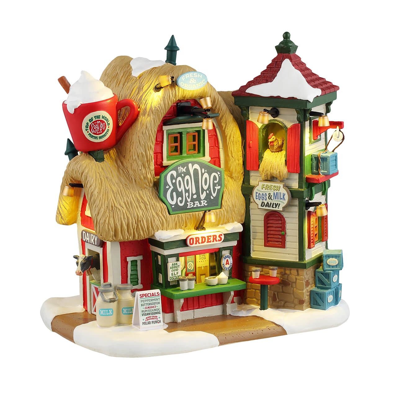 lemax-the-eggnog-bar-santa-s-wonderland-chalet-miniature-lait-de-poule image 4
