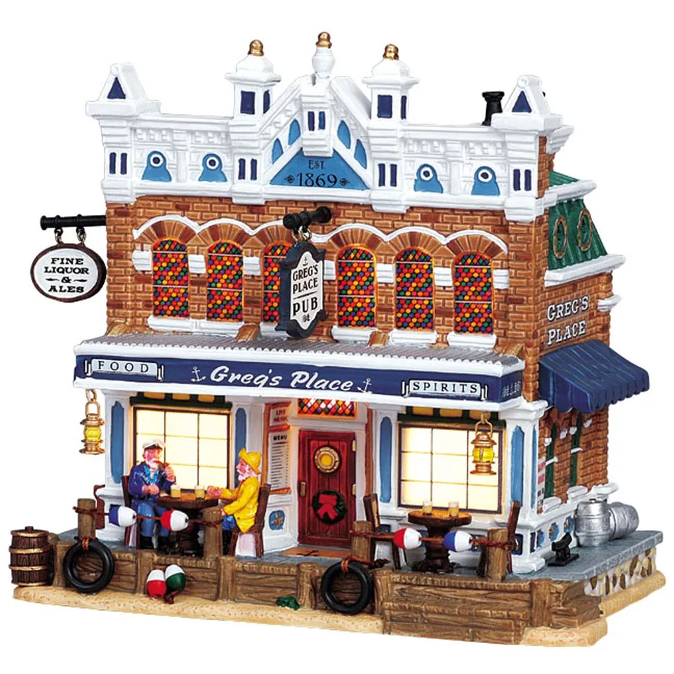 lemax-greg-s-place-pub-b-timent-miniature-pub-enchanted-forest image 1