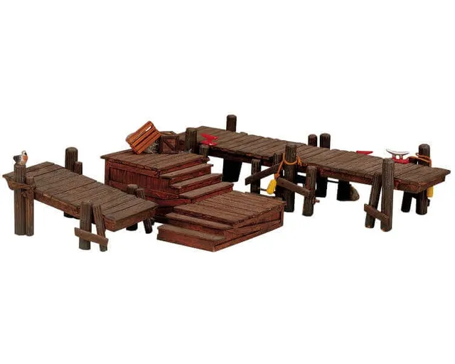 lemax-wooden-docks-ponton-miniature-en-bois image 1