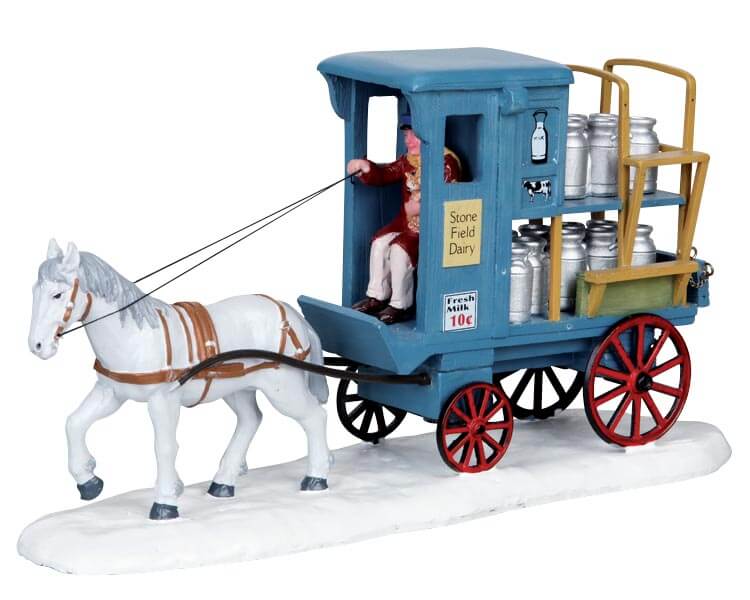 lemax-milk-wagon-charrette-de-lait-miniature image 1