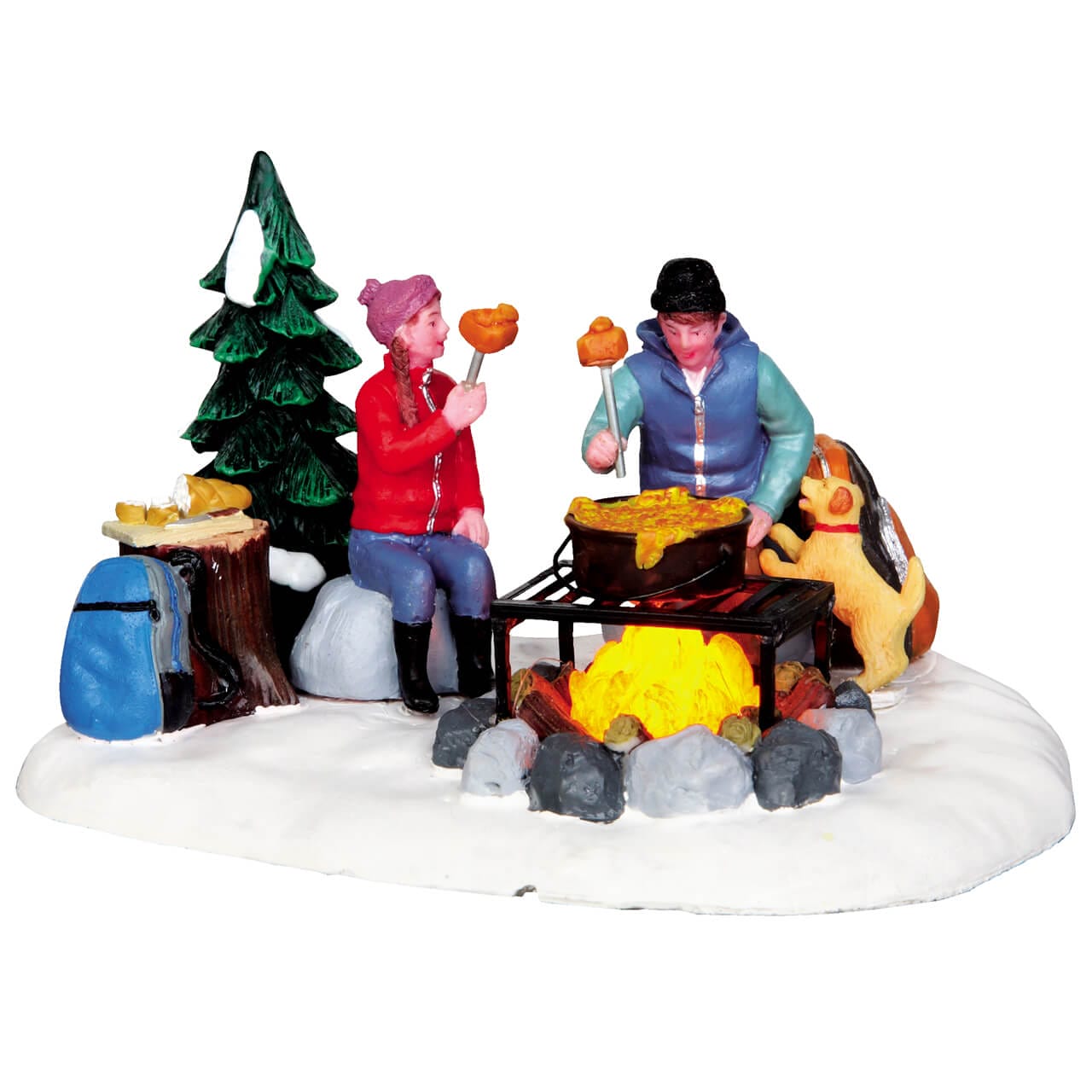 lemax-campfire-fondue-sc-ne-miniature-vail-village image 1