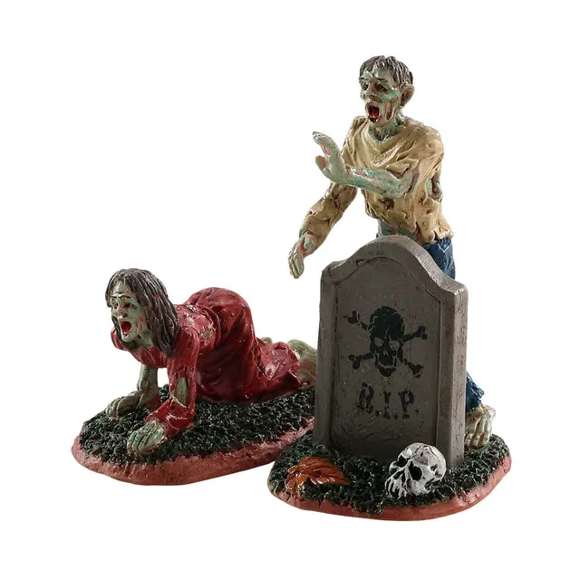 lemax-zombies-spooky-town-set-figurines-miniatures-halloween image 1