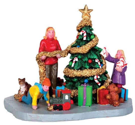 lemax-decorating-the-xmas-tree-figurine-miniature-no-l image 5