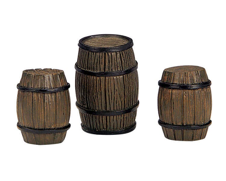 lemax-barrels-lot-tonneaux-miniatures-accessoires-village image 1