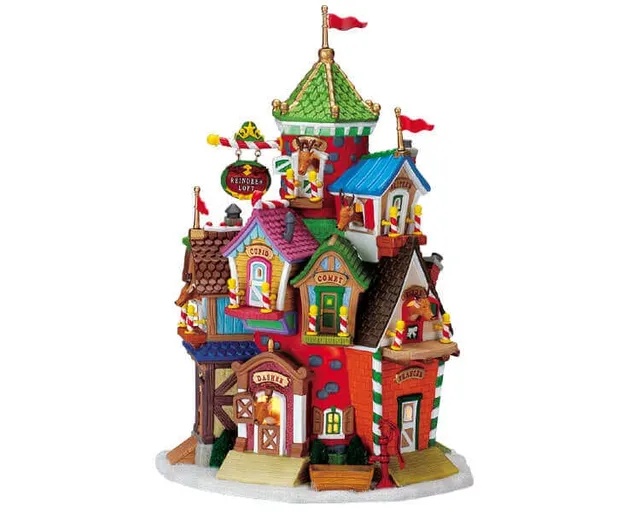 lemax-reindeer-loft-maison-miniature-de-collection image 1