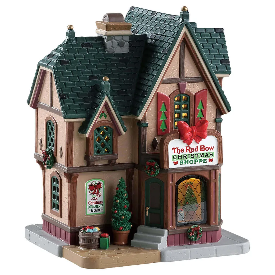 lemax-the-red-bow-christmas-shoppe-boutique-de-no-l-miniature image 1