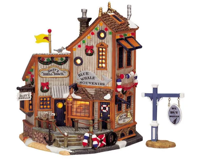 lemax-salty-s-shell-shack-miniature-de-village-lumineuse-bord-de-mer image 1