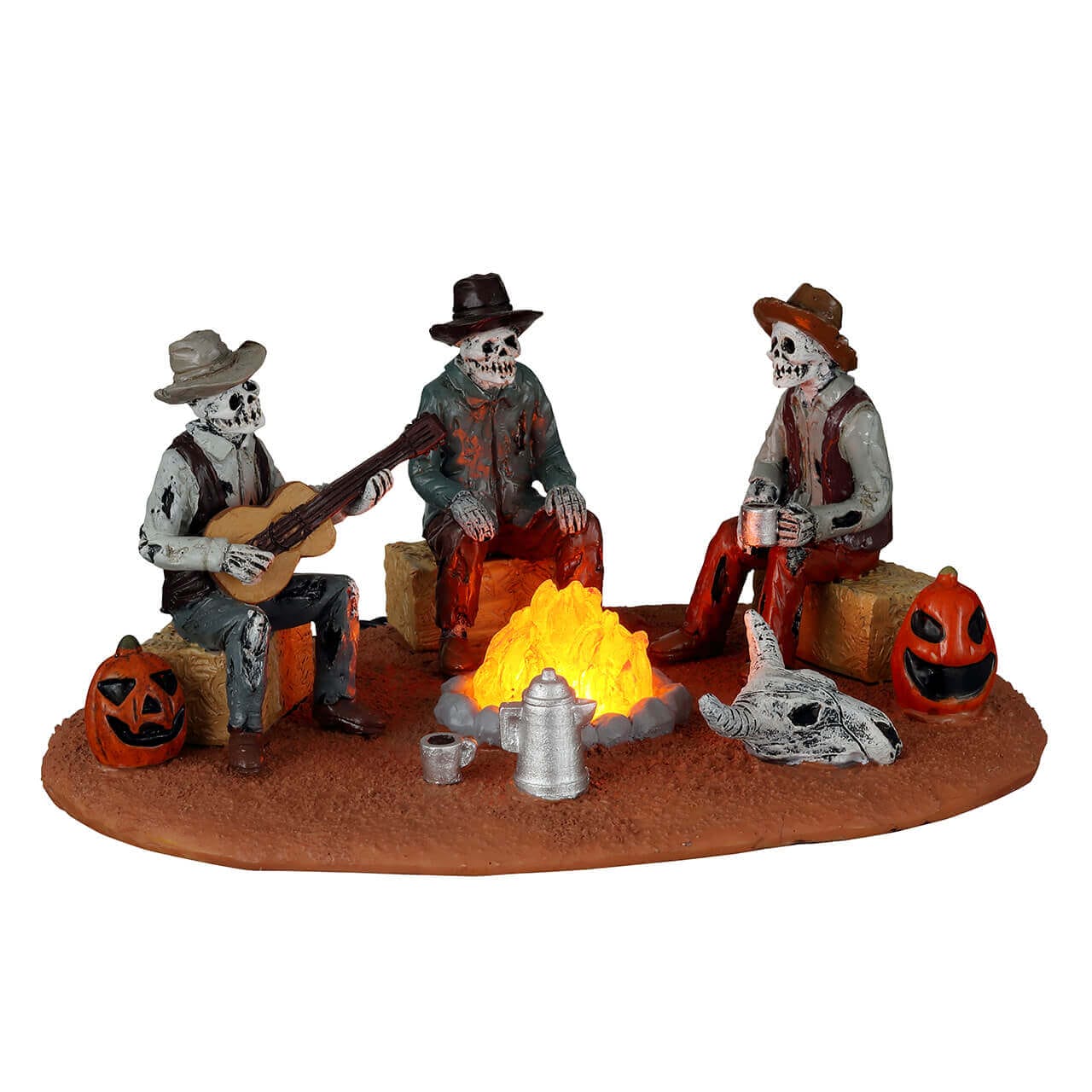 lemax-warming-their-bones-figurine-squelettes-cowboys-spooky-town image 1