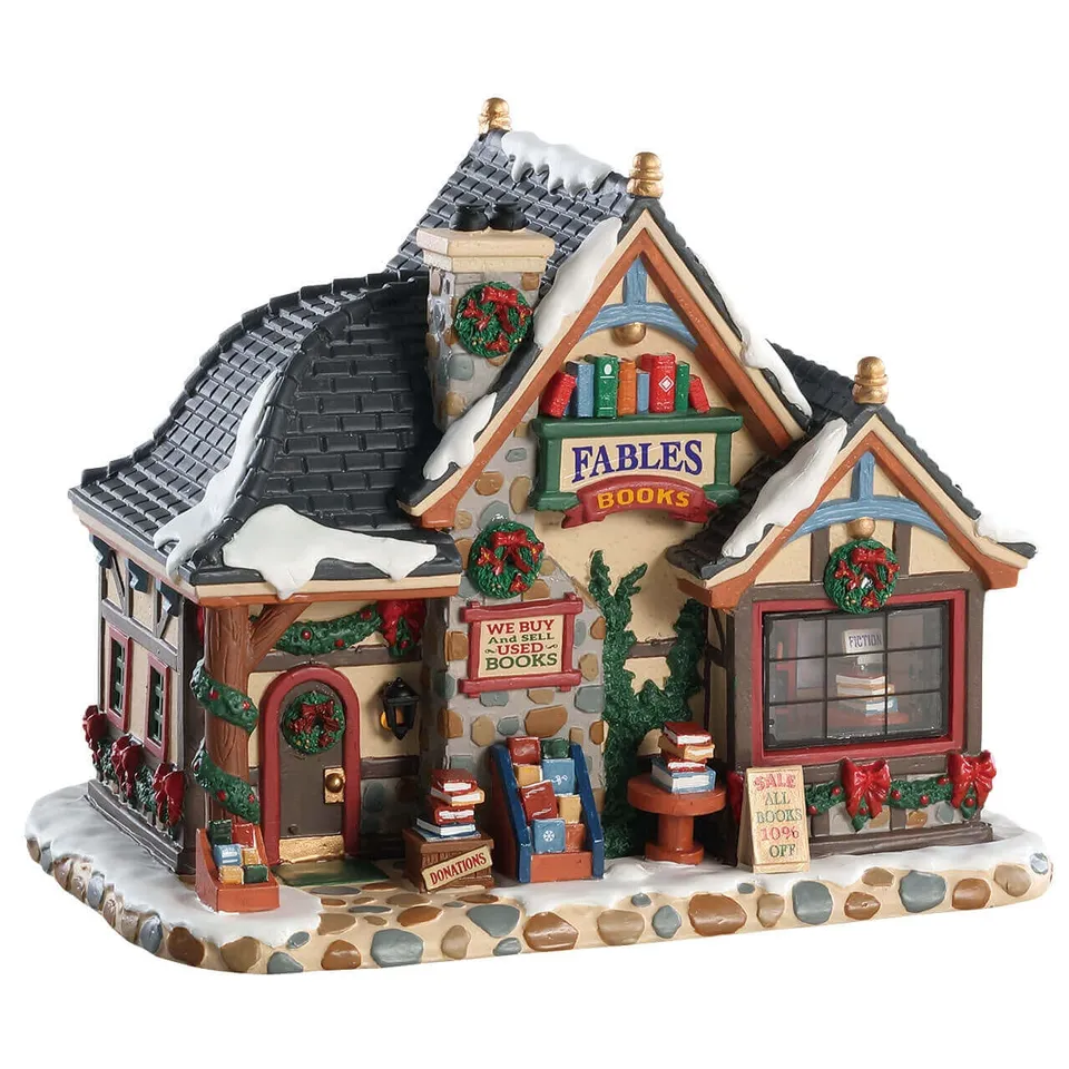 lemax-fables-bookstore-librairie-miniature-illumin-e image 1
