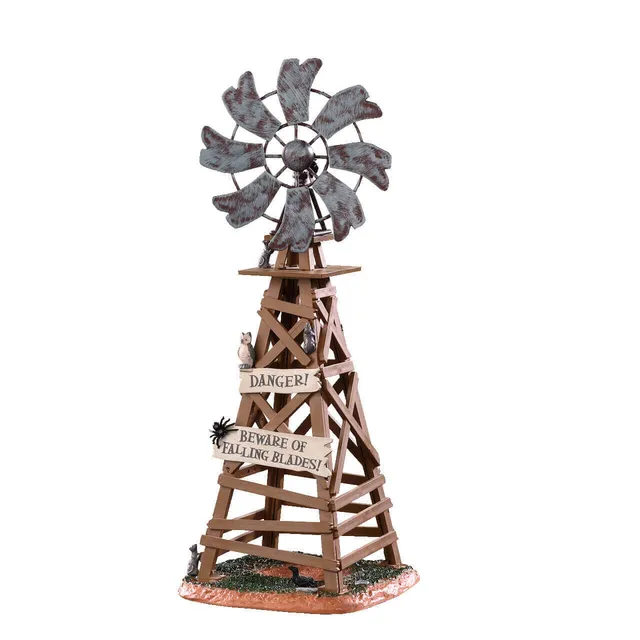 lemax-spooky-windmill-moulin-hant-spooky-town image 1