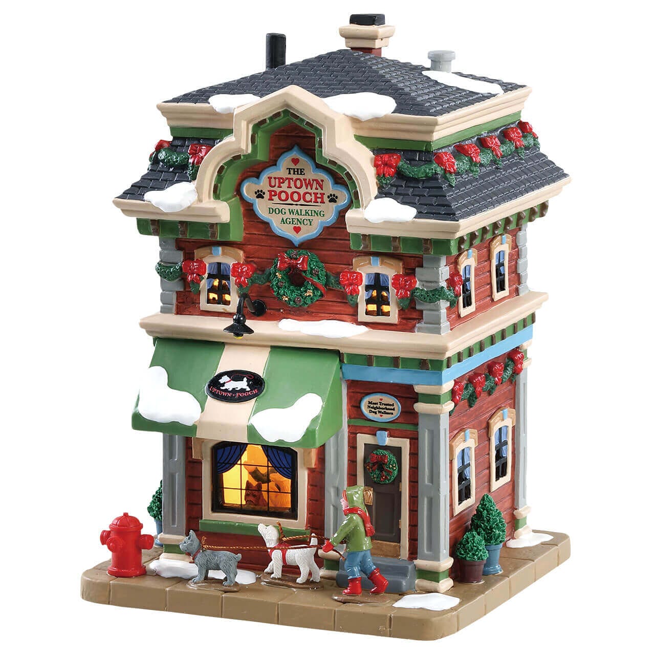 lemax-dog-walking-agency-figurine-sc-ne-village-de-no-l image 1