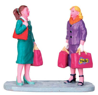 lemax-girls-shopping-day-figurines-miniatures-shopping-de-collection image 1