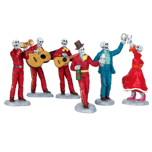 lemax-fiesta-de-los-muertos-set-of-6-figurines-halloween-miniatures image 1