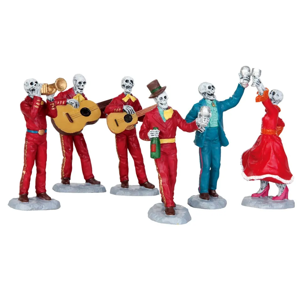lemax-fiesta-de-los-muertos-set-of-6-figurines-halloween-miniatures image 1