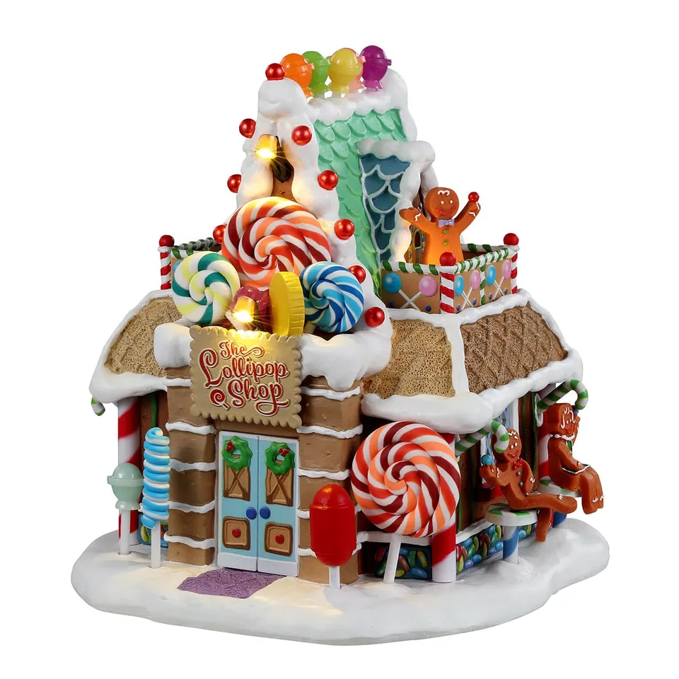 lemax-the-lollipop-shop-boutique-miniature-lumineuse image 1