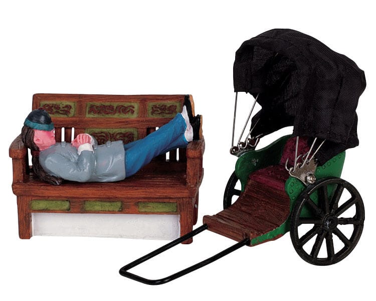 lemax-rickshaw-rides-figurine-miniature-de-collection image 1