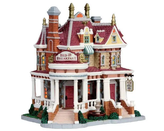 lemax-pine-hill-bed-breakfast-b-timent-miniature-de-collection image 1
