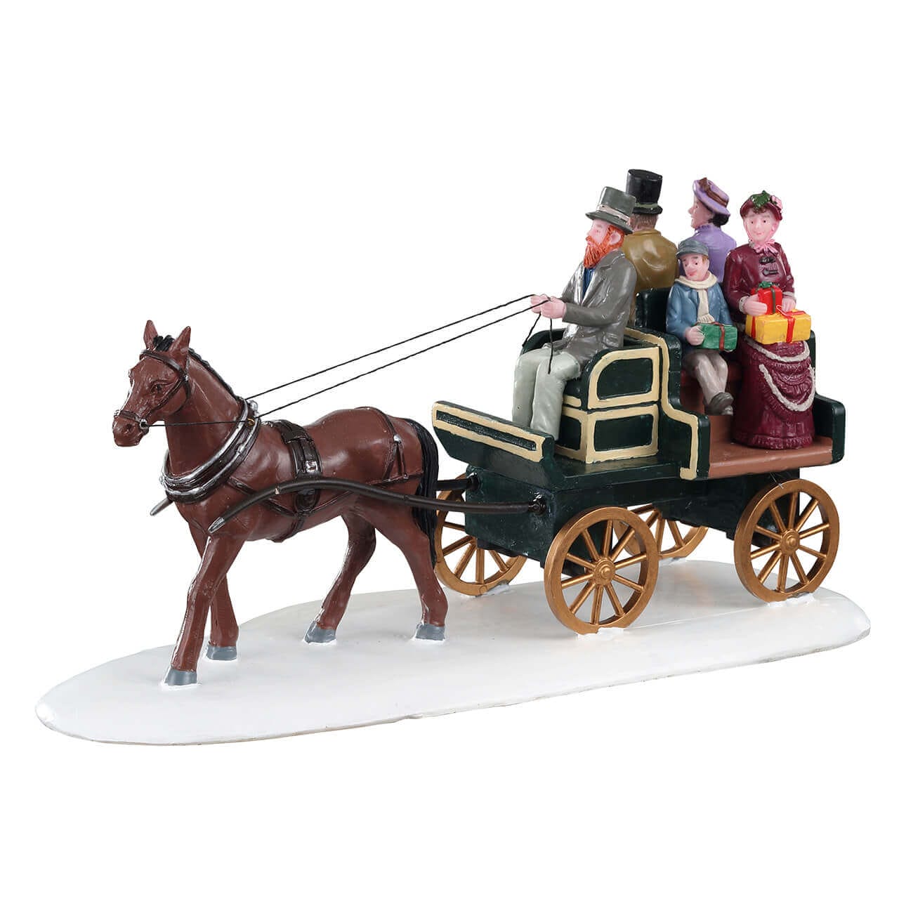 lemax-jaunting-car-figurine-miniature-cal-che-familiale-caddington-village image 1