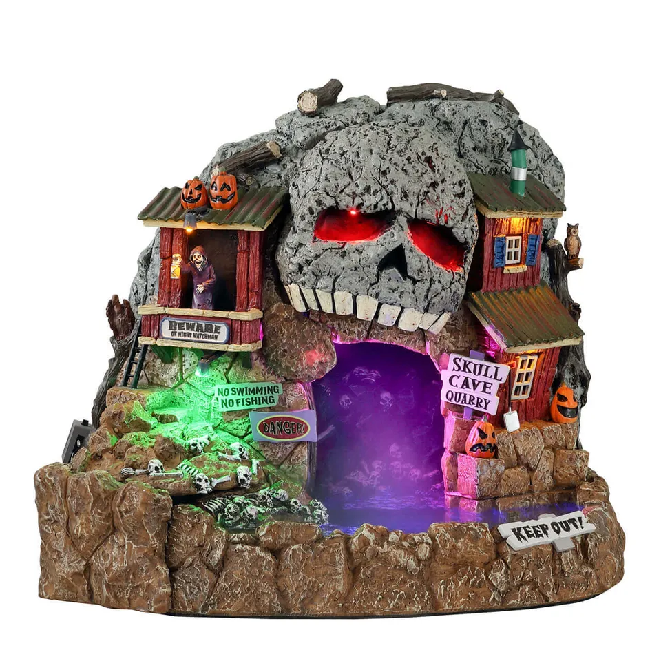 lemax-spooky-town-skull-cave-quarry-carri-re-du-cr-ne image 1
