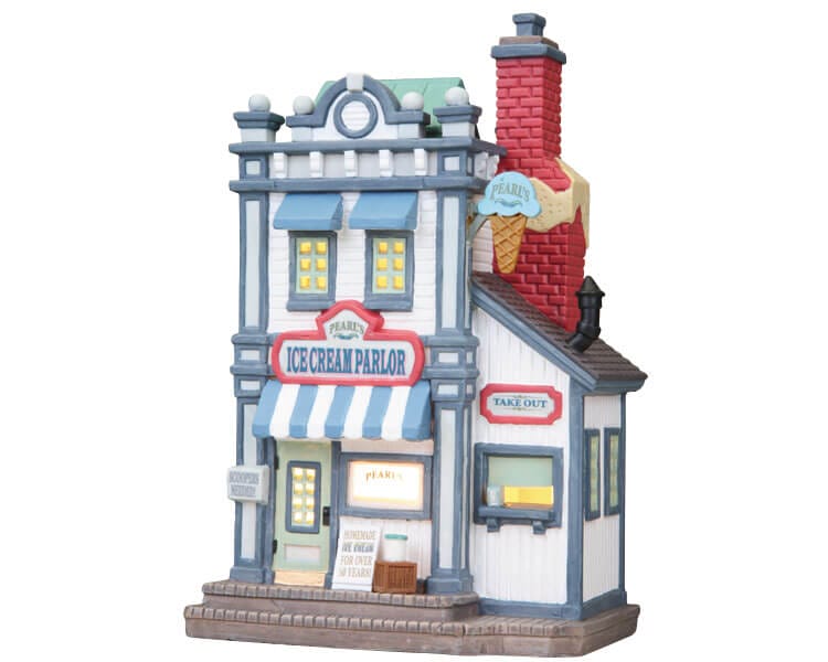 lemax-pearl-s-ice-cream-parlor-glacier-miniature image 4