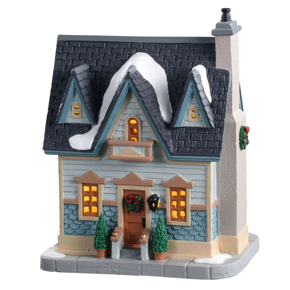 lemax-our-town-home-maison-bleue-miniature-caddington-village image 1