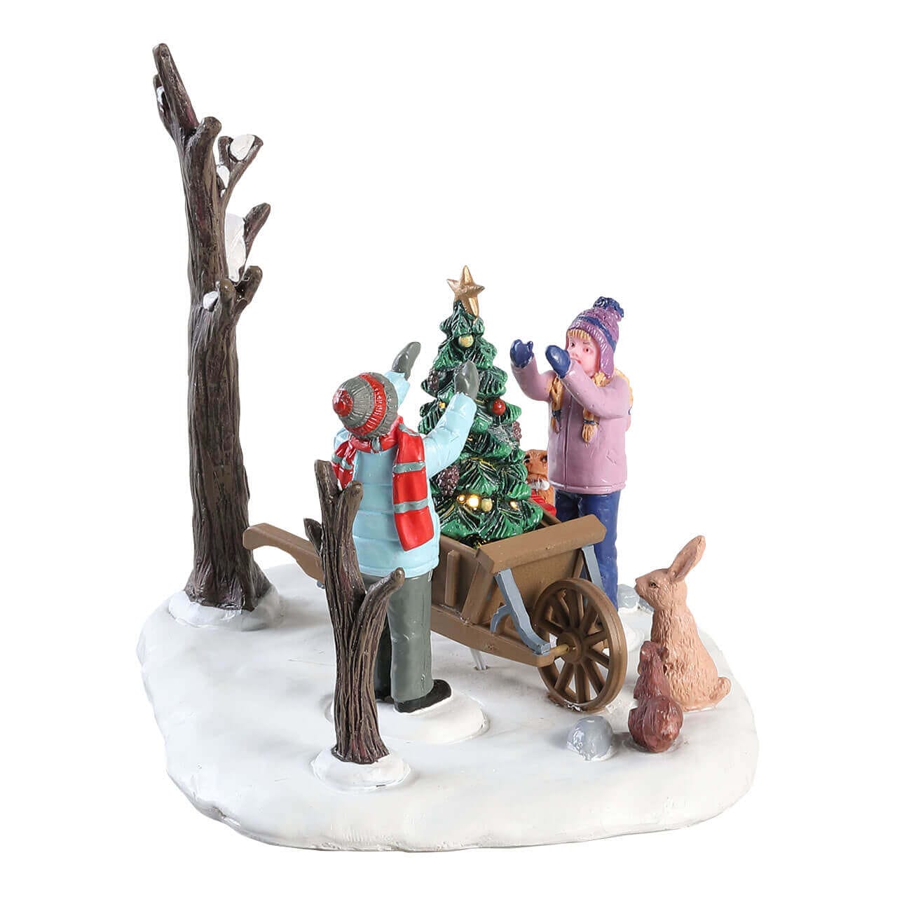 lemax-wheelbarrow-tree-figurine-miniature-brouette-et-sapin image 3