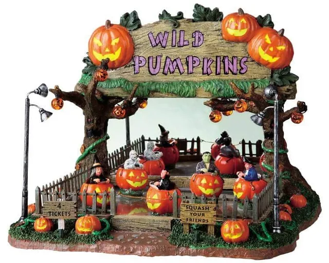 lemax-wild-pumpkin-ride-man-ge-citrouille-spooky-town image 1