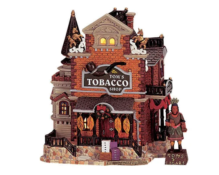lemax-tom-s-tobacco-shop-boutique-miniature-village-de-no-l image 1