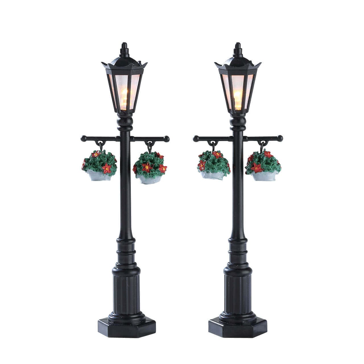 lemax-old-english-lamp-post-set-of-2-lot-2-lampadaires-miniatures image 1