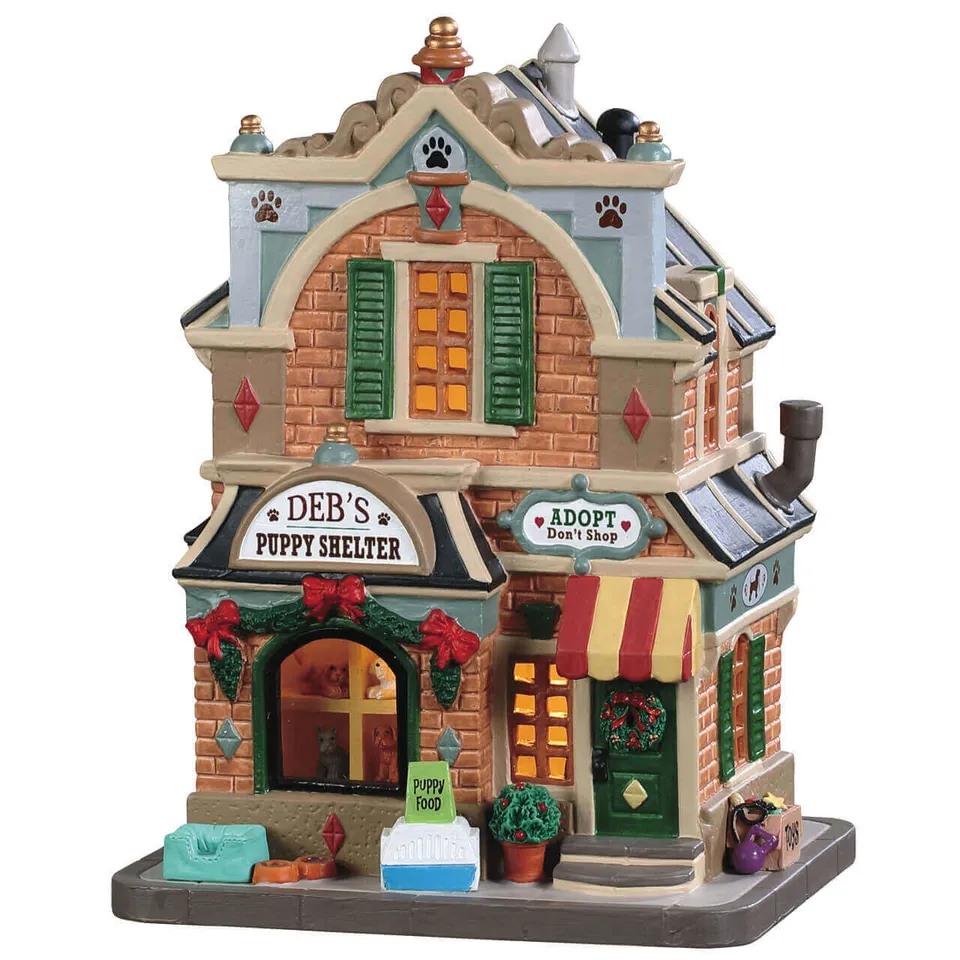 lemax-deb-s-puppy-shelter-refuge-miniature-pour-village image 1