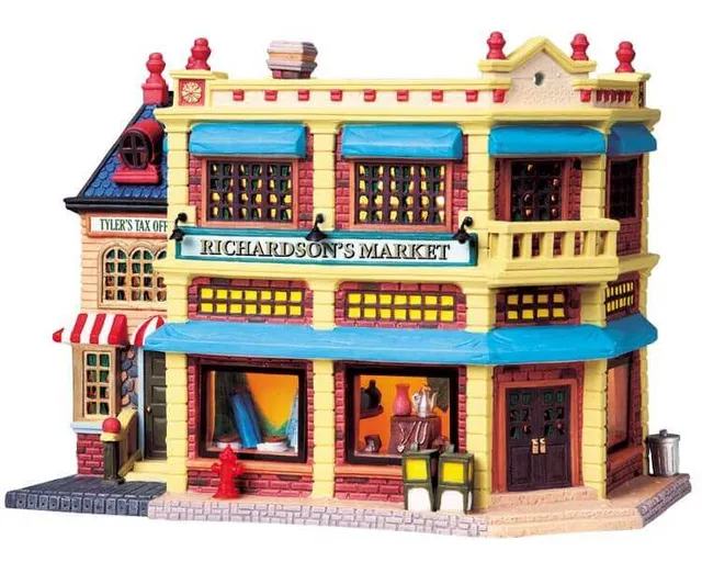 lemax-richardson-s-market-b-timent-miniature-de-collection image 1