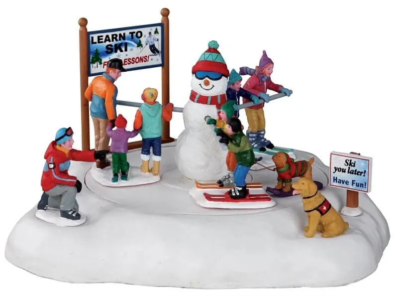 lemax-learning-to-ski-sc-ne-anim-e-piste-de-ski-village-no-l image 1