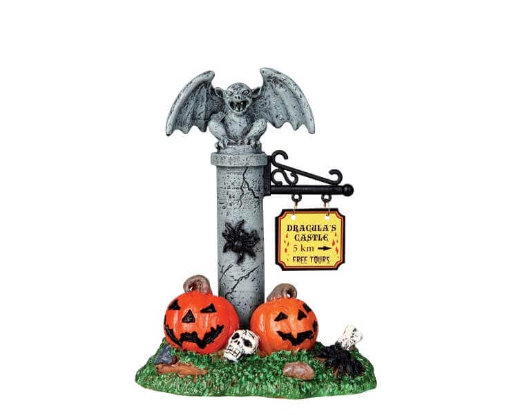lemax-dracula-s-castle-sign-enseigne-miniature-spooky-town image 1