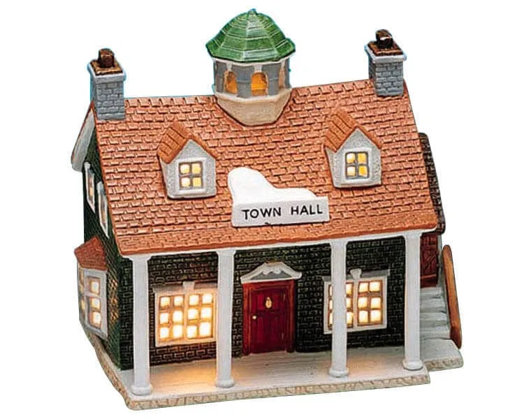 lemax-little-town-hall-petite-mairie-b-timent-village-miniature image 1