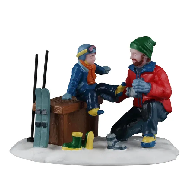lemax-father-and-son-ski-day-figurines-ski-vail-village image 1