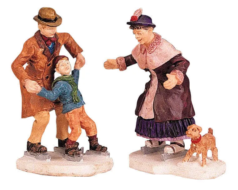 lemax-look-mother-i-m-skating-figurine-patinage-miniature image 1