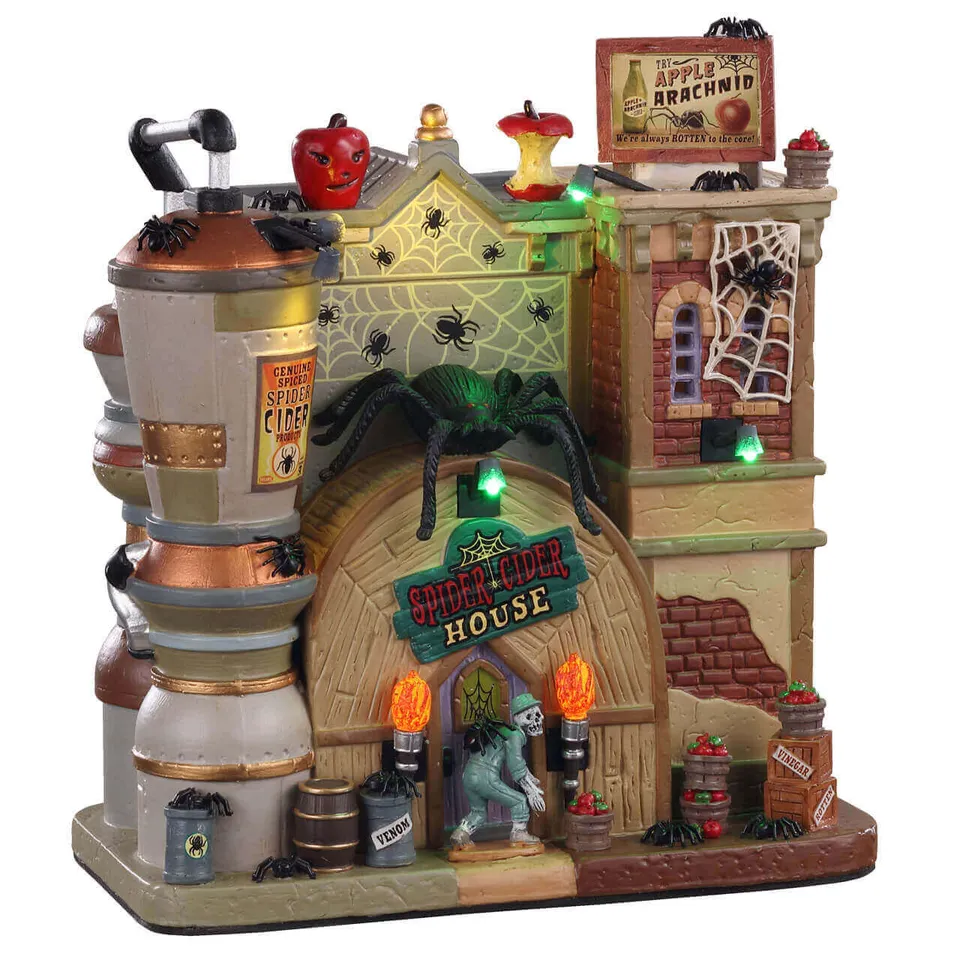 lemax-spider-cider-house-b-timent-miniature-spooky-town image 1