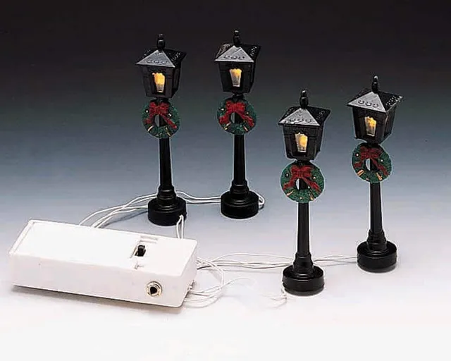 lemax-4-inch-street-lamp-set-of-4-lot-de-4-r-verb-res-10-cm image 1