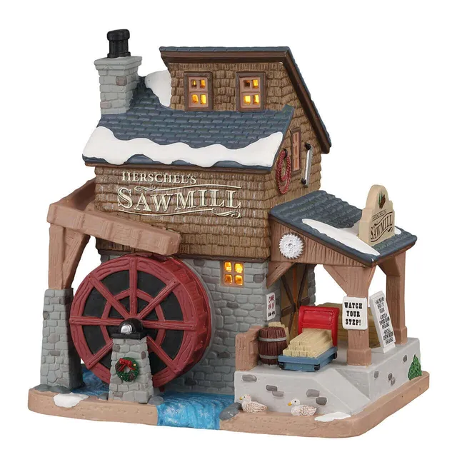 lemax-herschel-s-sawmill-scierie-miniature-village-vail image 1