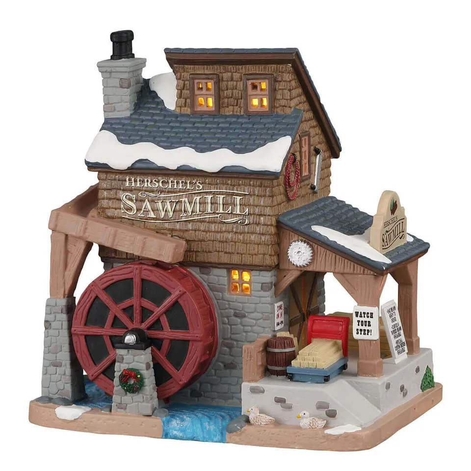 lemax-herschel-s-sawmill-scierie-miniature-village-vail image 1